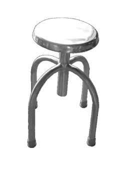 JV1913  Revolving stool SS