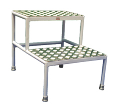 JV1907 Double Foot step aluminm checked plate top