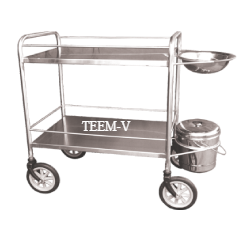 JV1959  Dressing Trolley with Bowl and Bucket SS